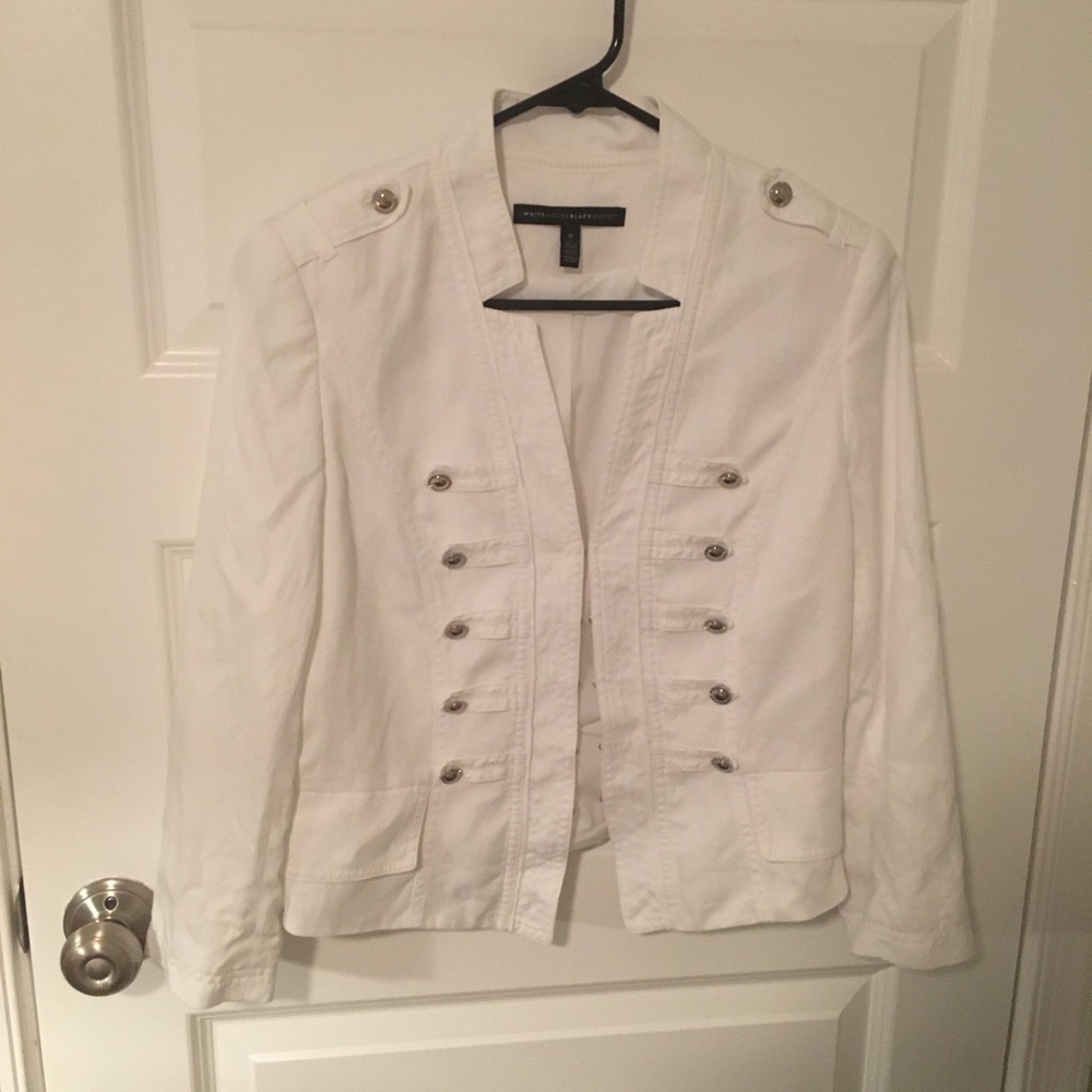White House Black Market White Military Jacket